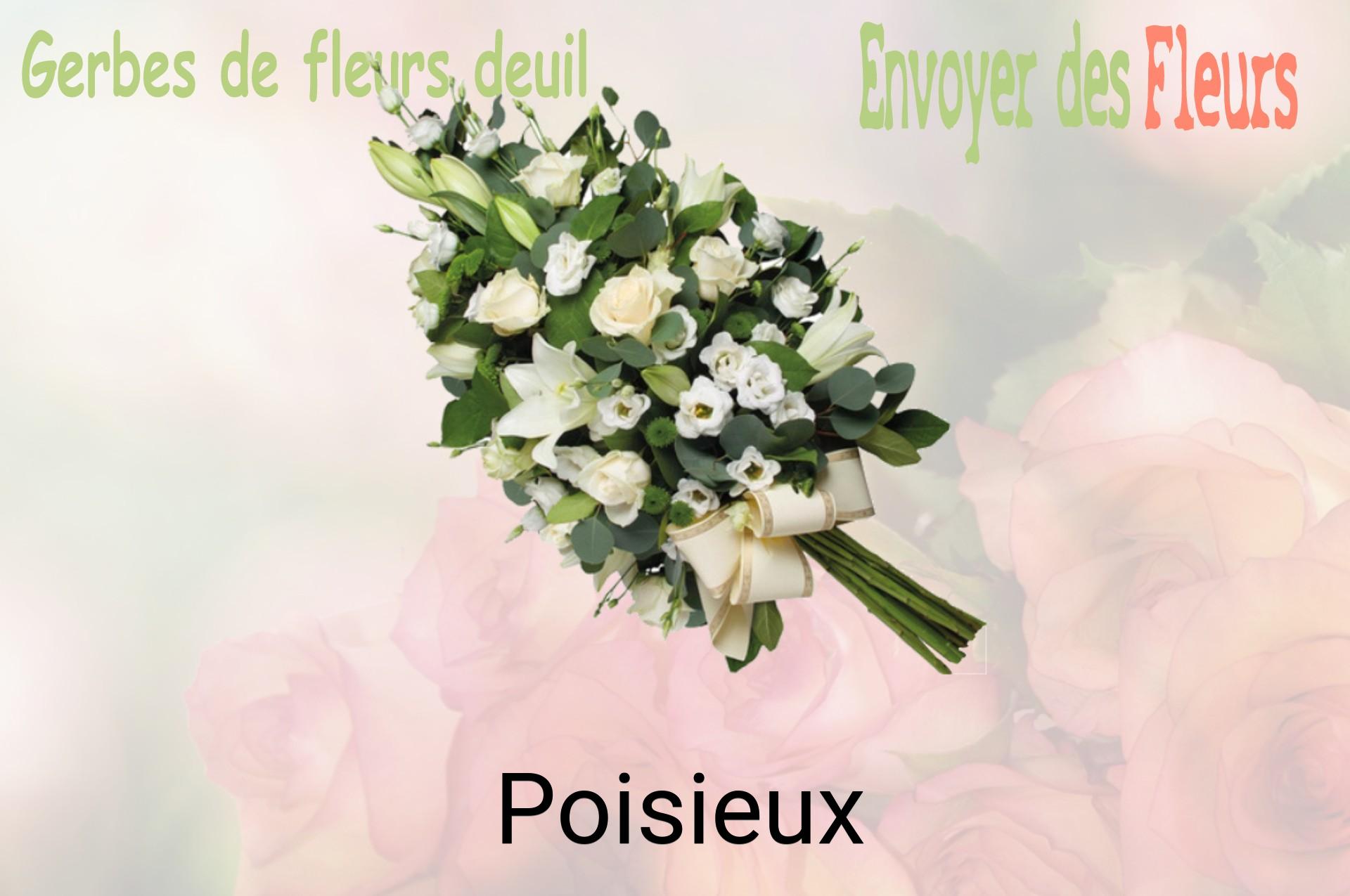 Gerbe de fleurs de deuil livrée à Poisieux